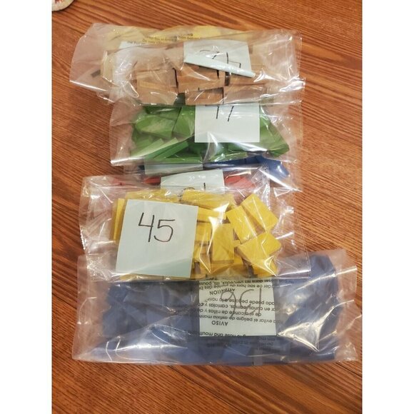 Lot of 426‎ Thick Geometric Wooden Pattern Blocks Math Manipulative Shapes - Picture 3 of 16